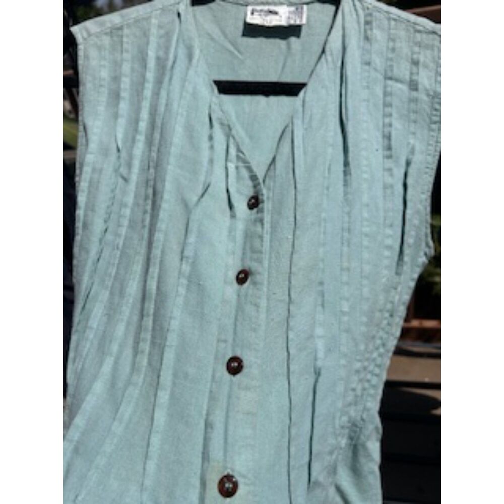Blue Linen Shirts 2 Piece - Picture 3 of 5